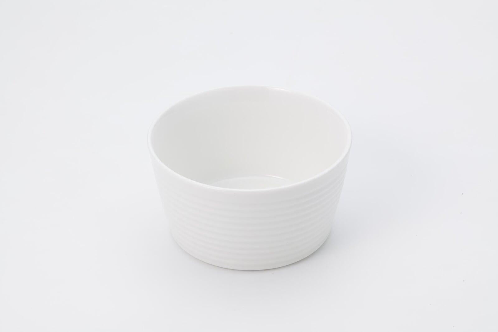 カップ - 陶器カップ 小皿 内径9.5cm*深さ5cmåç 白 側面波