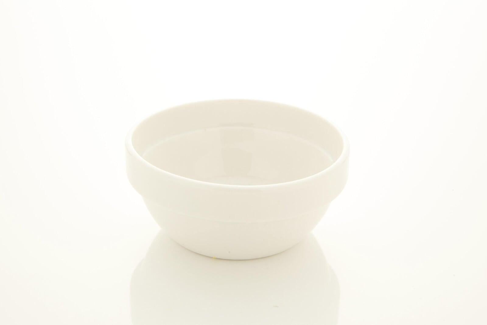 カップ - 陶器カップ 小鉢 小皿段あり 内径9cm*深さ4cm 白