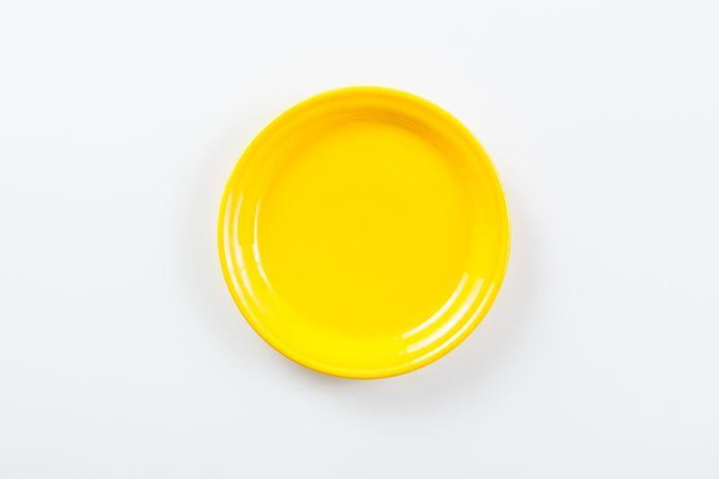 食器 - 洋食器 真っ黄色・フチ丸・丸形 直径25cm
