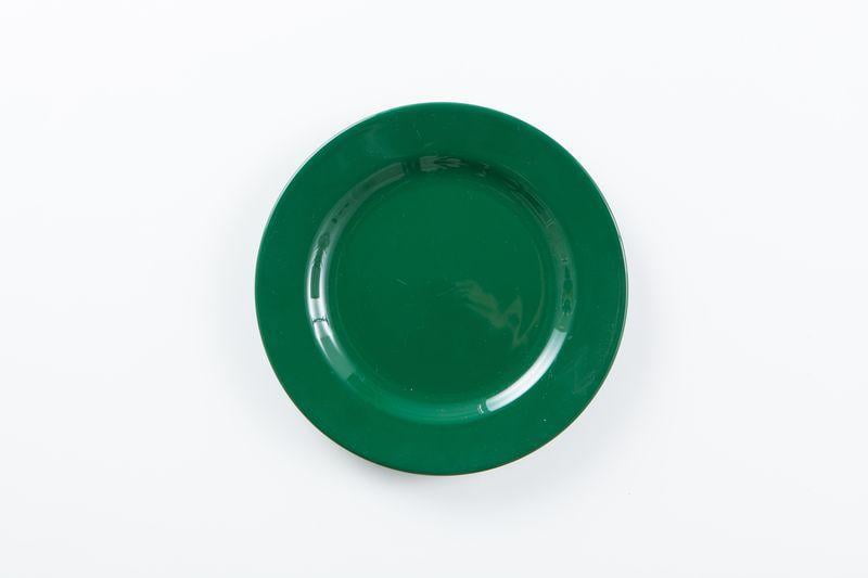 食器 - 洋食器 緑色フチ丸・段あり・丸形 直径28cm