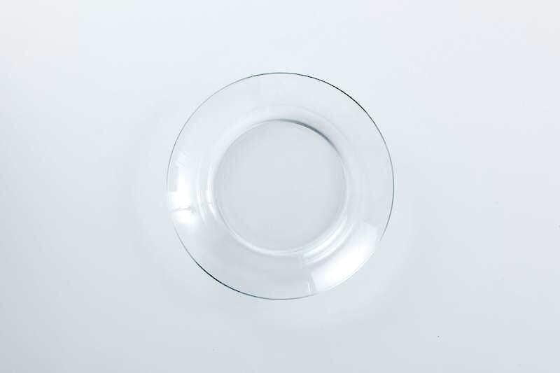 食器 - 洋食器 ガラス皿 平皿 段あり 直径23cm