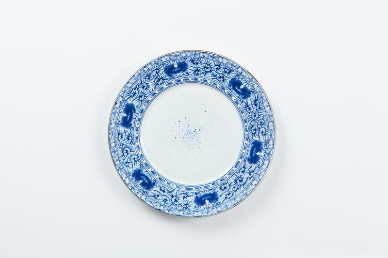 食器 - 和食器 有田焼 青色くじゃく 平皿 直径28cm