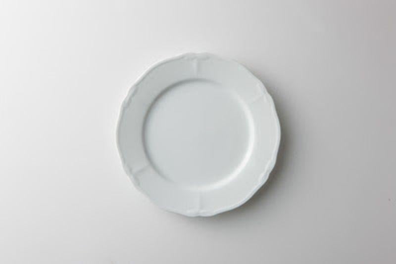 食器 - 洋食器 スープ皿 白 段々 フチ変形 直径24cm