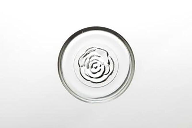 食器 - 洋食器 ガラス小皿 バラ柄すかし 直径7cm