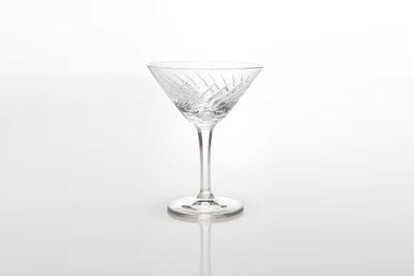 グラス - カクテルグラス 足元文字なし 切子 足つき 直径8.5cm 高さ11.5cm