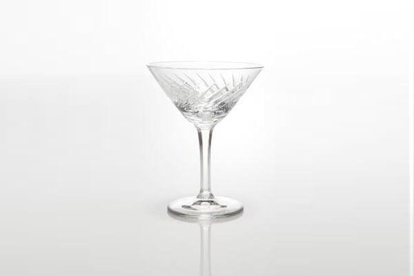 グラス - カクテルグラス 足元文字なし 切子 足つき 直径8.5cm 高さ11.5cm
