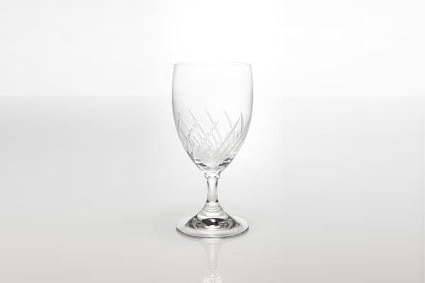 グラス - ワイングラス 寸胴 丸形 切子 足つき 直径7cm 高さ16cm 旧：0332 Good891