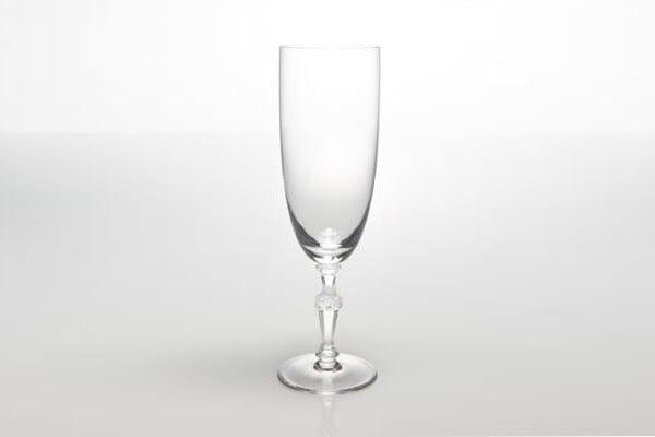 グラス - ワイングラス シャンパングラス カップ部分細長 足装飾 直径6cm 高さ21cm 旧：0387