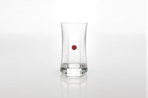 グラス - タンブラー 円柱シンプル 赤玉 直径7cm 高さ14cm 旧：0278